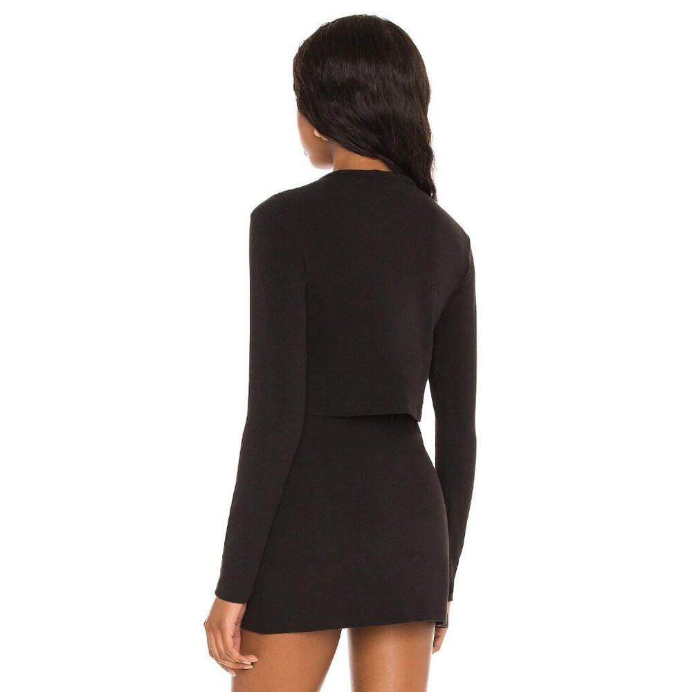 Frankies Bikinis Cheri Terry Cardigan In Black Cr… - image 3